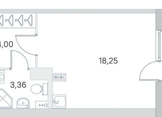 Продажа квартиры студии, 27 м2, посёлок Стрельна