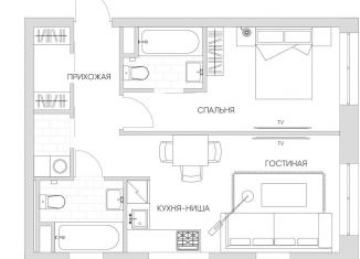 Продается 2-ком. квартира, 44.8 м2, Москва, Автомобильный проезд, 4, Автомобильный проезд