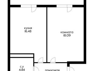 Продам однокомнатную квартиру, 47 м2, Краснодар, Магистральная улица, 11к1, ЖК На Магистральной