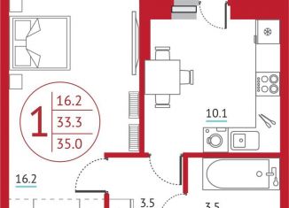 Продажа однокомнатной квартиры, 35 м2, Ростов-на-Дону, ЖК Западная Резиденция, жилой комплекс Западная Резиденция, лит9