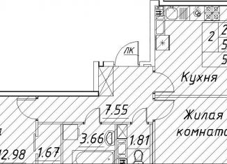 Продам двухкомнатную квартиру, 58.4 м2, Санкт-Петербург, улица Костюшко, улица Костюшко