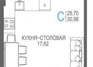 Продажа квартиры студии, 31 м2, Крым