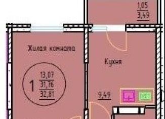 Продажа 1-комнатной квартиры, 33 м2, Ростовская область, проспект Маршала Жукова, 25