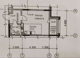 Квартира на продажу студия, 25.3 м2, Нижний Новгород, Новокузнечихинская улица, 11, ЖК Новая Кузнечиха