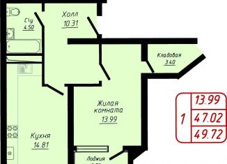 Продажа 1-комнатной квартиры, 49.7 м2, Кисловодск