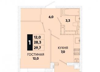 Продаю однокомнатную квартиру, 29 м2, Ростов-на-Дону, Берберовская улица, 22с2, Пролетарский район