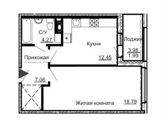 Продажа 1-комнатной квартиры, 44.9 м2, Санкт-Петербург, Парфёновская улица, 6к2, ЖК Променад