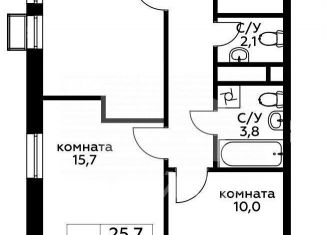 Продам двухкомнатную квартиру, 58.2 м2, Москва, 3-я Хорошёвская улица, 17А, станция Зорге