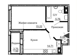 Продаю однокомнатную квартиру, 44.8 м2, Санкт-Петербург, Парфёновская улица, 6к2, ЖК Променад