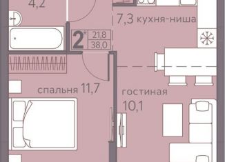 Продам двухкомнатную квартиру, 38 м2, Пермский край