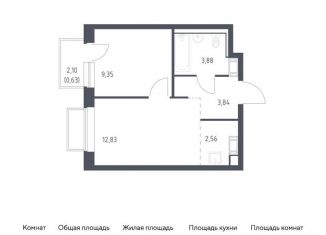 Продается 1-комнатная квартира, 33.1 м2, посёлок Мирный, жилой комплекс Томилино Парк, к6.1