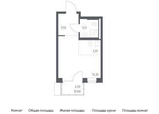 Продам квартиру студию, 22.9 м2, поселение Рязановское