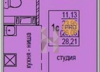 Квартира на продажу студия, 28 м2, Челябинск, Курчатовский район