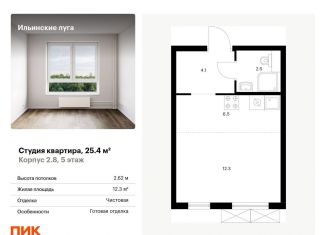 Продается квартира студия, 25.4 м2, посёлок Ильинское-Усово, жилой комплекс Ильинские Луга, к2.8