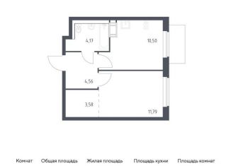 Продажа однокомнатной квартиры, 34.6 м2, Ленинградская область, жилой комплекс Квартал Торики, к1.1