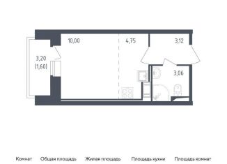 Квартира на продажу студия, 22.5 м2, Санкт-Петербург, жилой комплекс Живи в Рыбацком, 4, Невский район