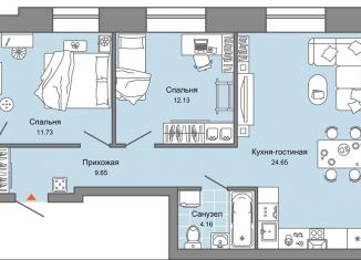 Продается 3-комнатная квартира, 72 м2, Ульяновск, жилой комплекс Центрополис, 5, ЖК Центрополис