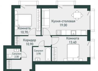 Продам двухкомнатную квартиру, 60.5 м2, Челябинская область