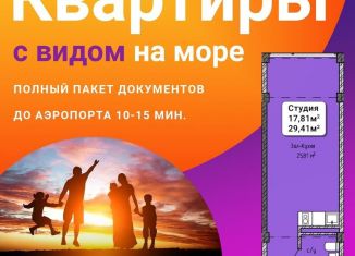 Продается квартира студия, 25 м2, село Зеленоморск, Зеленоморская улица, 13А