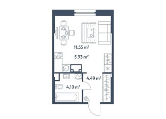 Продам квартиру студию, 26.1 м2, Москва, жилой комплекс Светлый Мир Станция Л, к8, метро Братиславская