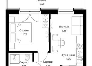 Продажа однокомнатной квартиры, 38.7 м2, Москва, ЖК Селигер Сити