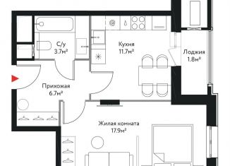 Продается однокомнатная квартира, 41.8 м2, Москва, ЖК Большая Семёрка, Краснобогатырская улица, 38к6