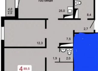 Продажа 4-комнатной квартиры, 87 м2, Красноярск, улица Елены Стасовой, ЖК Лесной Массив