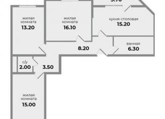 Продается трехкомнатная квартира, 80.2 м2, Михайловск, Прекрасная улица, 19