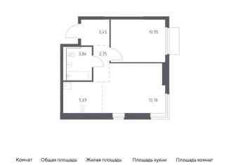 Продаю однокомнатную квартиру, 40.5 м2, Московская область, Каширское шоссе - Молоково - Андреевское