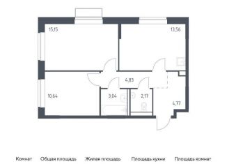 Продам двухкомнатную квартиру, 54.2 м2, посёлок Мирный, жилой комплекс Томилино Парк, к6.3