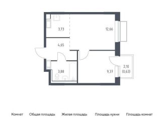 Продается 1-комнатная квартира, 34.9 м2, посёлок Мирный, жилой комплекс Томилино Парк, к6.3