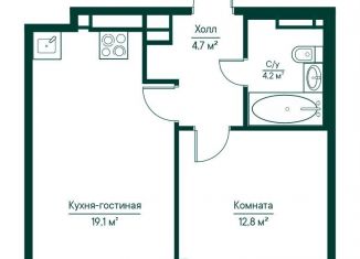 Продажа однокомнатной квартиры, 40.8 м2, Самара, метро Российская