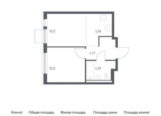 Продается 1-комнатная квартира, 34.6 м2, Ленинский городской округ, жилой комплекс Горки Парк, 8.2