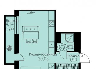 Продажа квартиры студии, 27.8 м2, Кудрово, проспект Строителей, 3