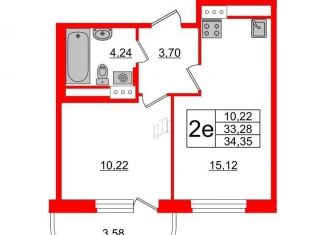 Продаю 1-комнатную квартиру, 38.7 м2, поселок Бугры, ЖК Энфилд, улица Шекспира, 1к1