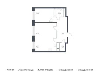 Продам двухкомнатную квартиру, 54.7 м2, Балашиха, жилой квартал Новоград Павлино, к8