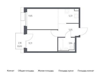 Продам 1-комнатную квартиру, 38.9 м2, Москва, ЮАО