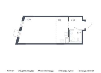 Продажа квартиры студии, 36 м2, посёлок Песочный