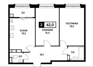 Продается 2-комнатная квартира, 62 м2, Ставропольский край, улица Николая Голодникова