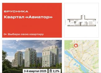 2-комнатная квартира на продажу, 45.7 м2, Новосибирская область, улица Аэропорт, 88