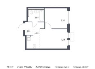 Продаю однокомнатную квартиру, 32.4 м2, Московская область, жилой комплекс Квартал Ивакино, к2