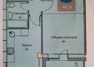 Продам однокомнатную квартиру, 41.5 м2, Калужская область, переулок Баррикад, 5