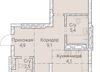 Продается двухкомнатная квартира, 89.1 м2, Новосибирск, Овражная улица, 2А