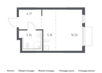 Продается квартира студия, 22.8 м2, деревня Мисайлово, Каширское шоссе - Молоково - Андреевское