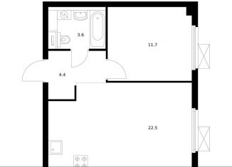 Продаю 1-ком. квартиру, 42.2 м2, Москва, ЖК Сигнальный 16