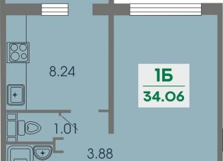 Продам 1-ком. квартиру, 34.1 м2, Чебоксары, Ленинский район, улица Композитора Васильева, 9к1