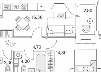 Продается 1-ком. квартира, 43.9 м2, Санкт-Петербург, Планерная улица, 99, Приморский район