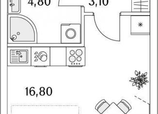 Продаю квартиру студию, 67.2 м2, Санкт-Петербург, Планерная улица, 99, метро Комендантский проспект