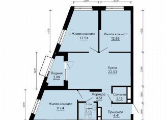 Продам 3-ком. квартиру, 76.8 м2, Екатеринбург, метро Геологическая, жилой комплекс ПаркЛайф, 8