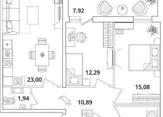 Продается 2-ком. квартира, 73.5 м2, Санкт-Петербург, Кубинская улица, 82к3с1, метро Звёздная